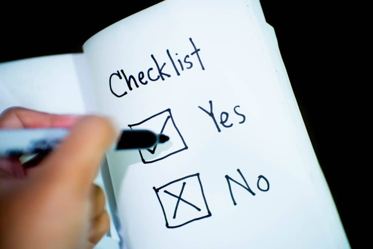 project manager checklist